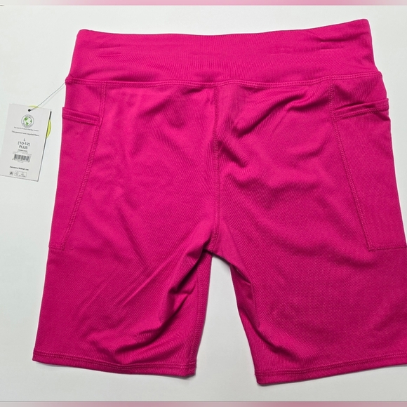 Athletic Wear AW Bike Shorts Young Girls XL 10-12 Plus Tropical Blossom Pink New - Picture 2 of 6